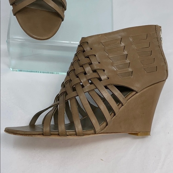 Ash Sz 39.5 Khaki Brown Leather Wedge - Picture 5 of 11